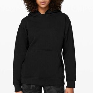 LULULEMON All Yours Thick Jersey Cotton Scuba Hoodie, solid black